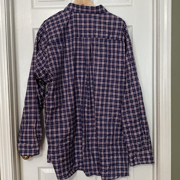 Jos. A. Bank Men's 3X Plaid Shirt - Navy, White and Burgundy - Picture 5 of 5